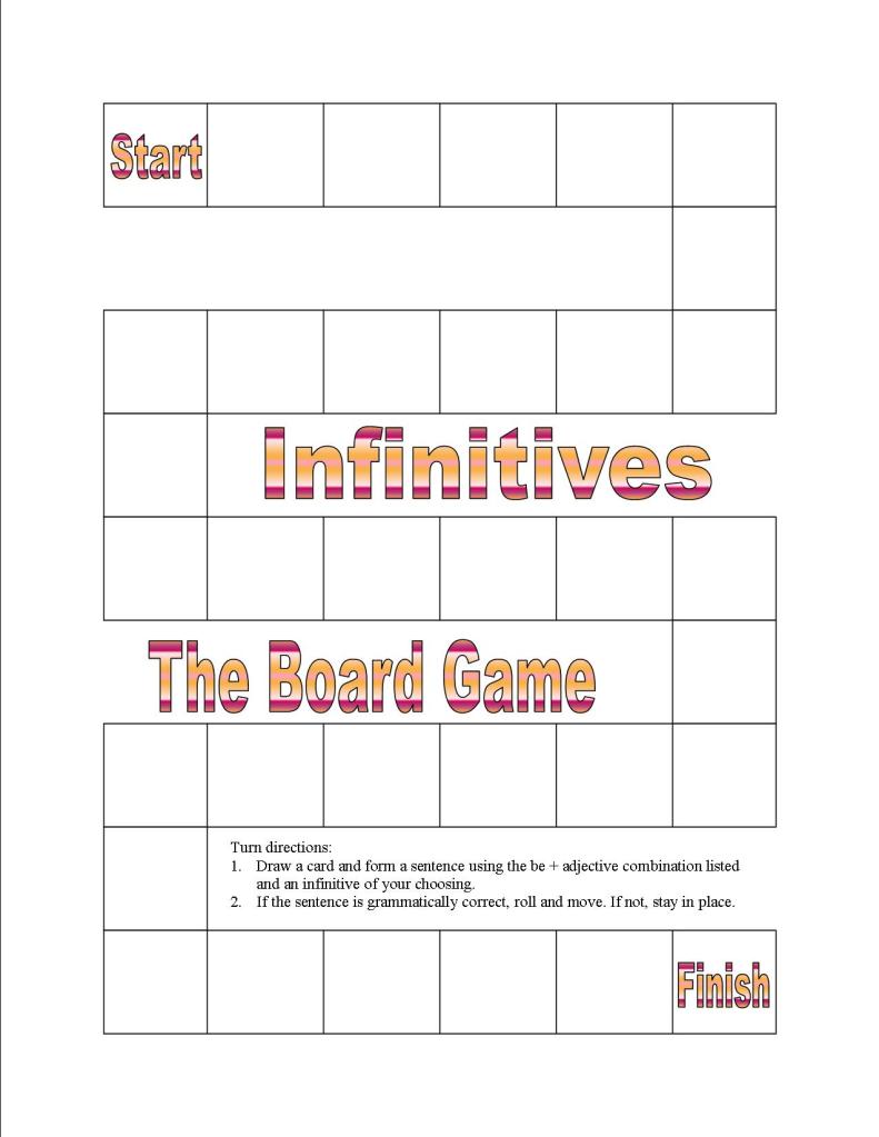 Infinitives The Board Game